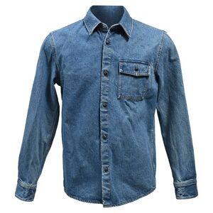 A.P.C. Denim Overshirt in Blue Cotton